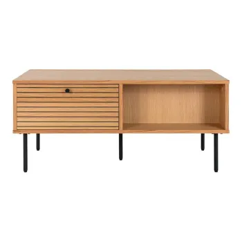 Masuta de cafea in culoare naturala cu blat cu aspect de lemn de stejar 50x100 cm Kyoto - House Nordic imagine