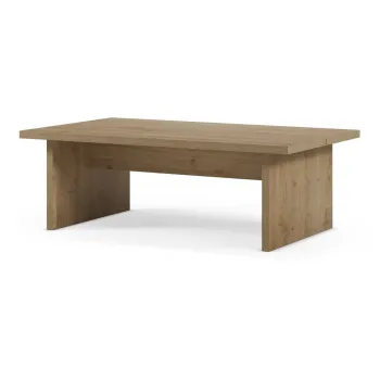 Masuta de cafea in culoare naturala cu blat cu aspect de lemn de stejar 70x120 cm Loana - Marckeric imagine