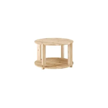 Masuta de cafea in culoare naturala deschisa rotunda din lemn de pin o 70 cm Tuck - Karup imagine