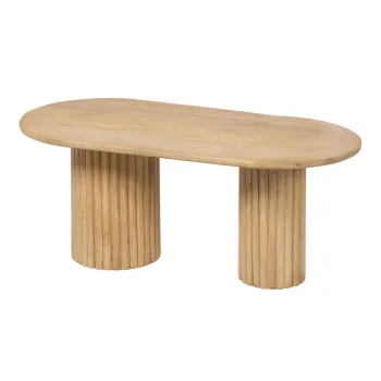 Masuta de cafea in culoare naturala din lemn de mango 60x120 cm Montmartre - Ixia imagine