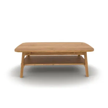 Masuta de cafea in culoare naturala din lemn de stejar 70x110 cm Twig - The Beds imagine