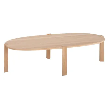 Masuta de cafea in culoare naturala din lemn de stejar 80x150 cm Kulin - Gazzda imagine