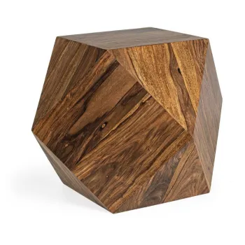 Masuta de cafea in culoare naturala inchisa din lemn de sheesham 42x42 cm Egypt - Bizzotto imagine