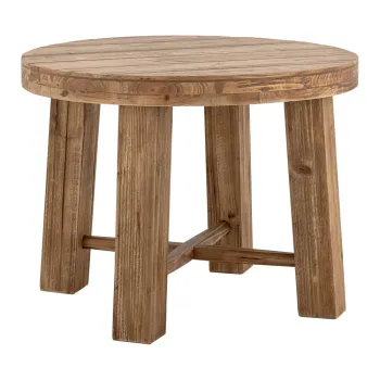 Masuta de cafea in culoare naturala inchisa rotunda cu aspect de lemn exotic o 60 cm Emmett - Bloomingville imagine