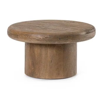 Masuta de cafea in culoare naturala inchisa rotunda din lemn de mango o 60 cm Lopez - Bizzotto imagine