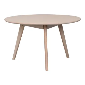 Masuta de cafea in culoare naturala rotunda cu aspect de lemn de stejar 90x90 cm Yumi - Rowico imagine