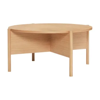 Masuta de cafea in culoare naturala rotunda cu aspect de lemn de stejar o 86 cm Heritage - Hubsch imagine