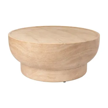 Masuta de cafea in culoare naturala rotunda cu aspect de piatra o 80 cm Noble - Zuiver imagine