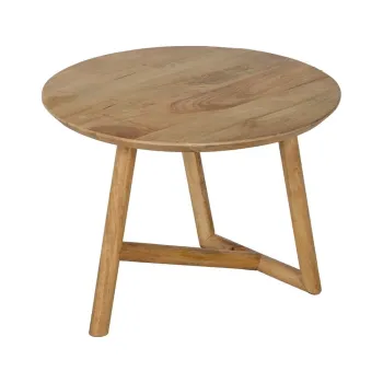 Masuta de cafea in culoare naturala rotunda din lemn de mango o 60 cm Mao - Ixia imagine