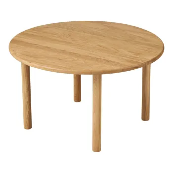 Masuta de cafea in culoare naturala rotunda din lemn de stejar o 70 cm Jena - House Nordic imagine