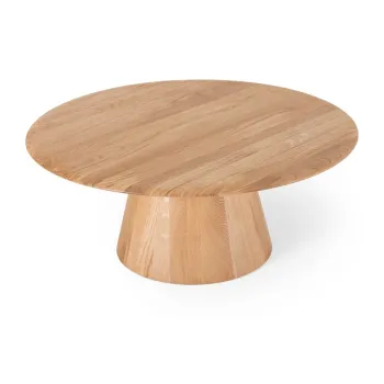 Masuta de cafea in culoare naturala rotunda din lemn de stejar o 80 cm Mushroom - Gazzda imagine