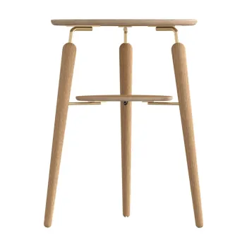 Masuta de cafea in culoare naturala rotunda din lemn masiv de stejar o 46 cm My Spot - UMAGE imagine