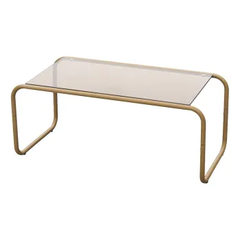 Masuta de cafea maro cu blat din sticla 40x80 cm Ventana - Leitmotiv imagine