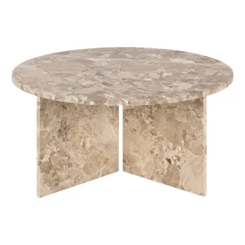 Masuta de cafea maro deschis rotunda din marmura o 90 cm Vega - Actona imagine