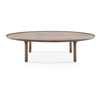 Masuta de cafea maro din lemn de stejar 65x120 cm Mu - Gazzda imagine