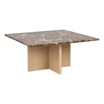 Masuta de cafea maro/in culoare naturala din marmura 90x90 cm Brooksville - Rowico imagine