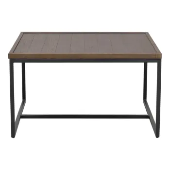 Masuta de cafea maro inchis cu blat din lemn de stejar o 70 cm Deerfield - Rowico imagine