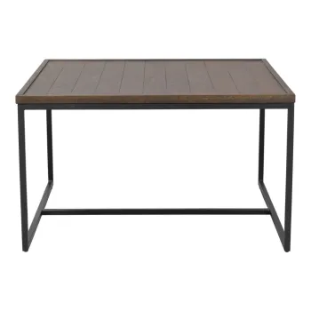 Masuta de cafea maro inchis cu blat din lemn de stejar o 80 cm Deerfield - Rowico imagine