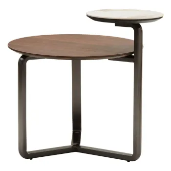 Masuta de cafea maro rotunda din lemn de eucalipt 55x67 cm Imperia - Premier Housewares imagine