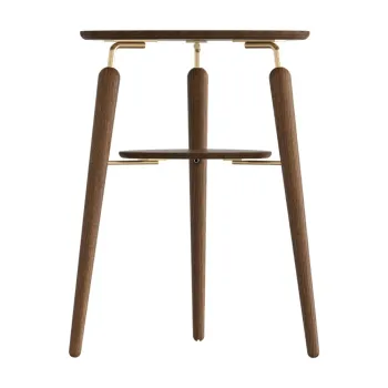 Masuta de cafea maro rotunda din lemn masiv de stejar o 46 cm My Spot - UMAGE imagine