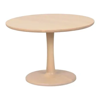 Masuta de cafea natural rotunda cu aspect de lemn de stejar 60x60 cm Hobart - Rowico imagine