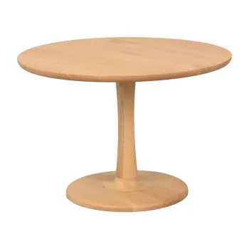 Masuta de cafea natural rotunda cu aspect de lemn de stejar 60x60 cm Hobart - Rowico imagine