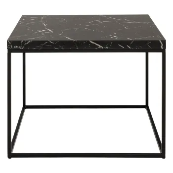 Masuta de cafea neagra cu blat cu aspect de marmura 60x60 cm Barossa - Actona imagine