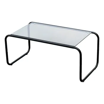 Masuta de cafea neagra cu blat din sticla 40x80 cm Ventana - Leitmotiv imagine