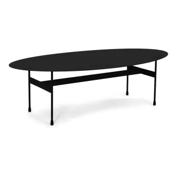 Masuta de cafea neagra din metal 39x120 cm Mira - Spinder Design imagine