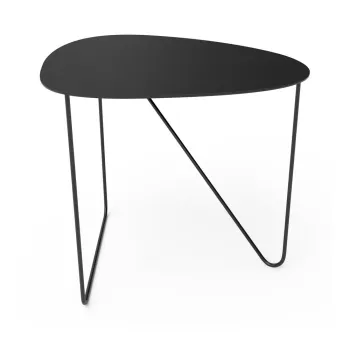 Masuta de cafea neagra din metal 44x50 cm Curve L Bull - LIND DNA imagine