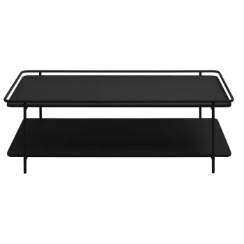 Masuta de cafea neagra din metal 55x110 cm Yuba - Unique Furniture imagine