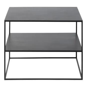 Masuta de cafea neagra din metal 65x65 cm Pebble - Unique Furniture imagine