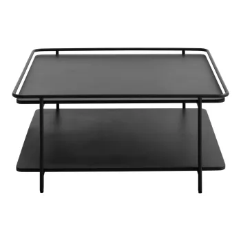 Masuta de cafea neagra din metal 75x75 cm Yuba - Unique Furniture imagine