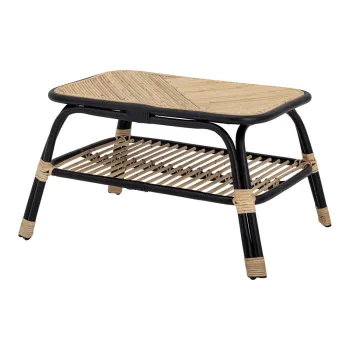 Masuta de cafea neagra-in culoare naturala 79x54 cm Loue - Bloomingville imagine