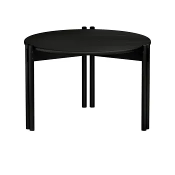 Masuta de cafea neagra rotunda din lemn masiv de pin o 60 cm Sticks - Karup Design imagine
