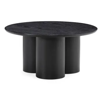 Masuta de cafea neagra rotunda o 80 cm Lua - MOME imagine