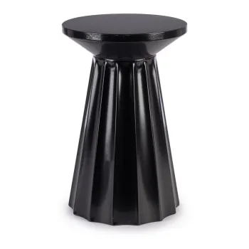 Masuta de cafea negru-lucios rotunda din otel o 30 cm Adelya - Yes Everyday imagine