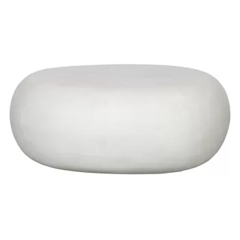 Masuta de cafea pentru gradina din fibra de lut vtwonen Pebble, 65 x 49 cm, alb imagine