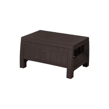 Masuta de cafea pentru gradina din ratan artificial 57x77 cm Corfu - Keter imagine