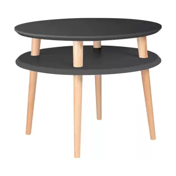 Masuta de cafea Ragaba UFO O 57 cm, gri grafit imagine