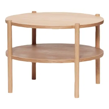 Masuta de cafea rotunda cu aspect de lemn de stejar o 60 cm Acorn - Hubsch imagine