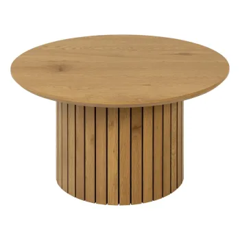 Masuta de cafea rotunda cu blat in decor de stejar o 80 cm Yale - Actona imagine