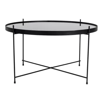 Masuta de cafea rotunda neagra o 70 cm Venezia - House Nordic imagine