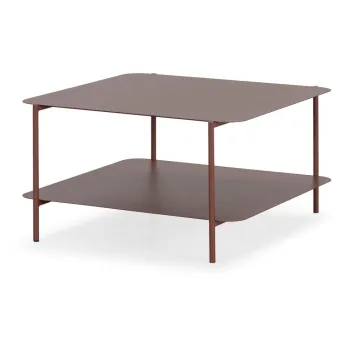 Masuta de cafea teracota din metal 70x73 cm Beatrix - MOME imagine