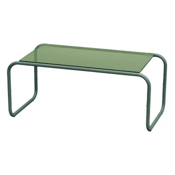 Masuta de cafea verde cu blat din sticla 40x80 cm Ventana - Leitmotiv imagine