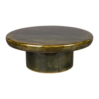 Masuta de cafea verde rotunda din lemn de mango o 60 cm Mush - Dutchbone imagine