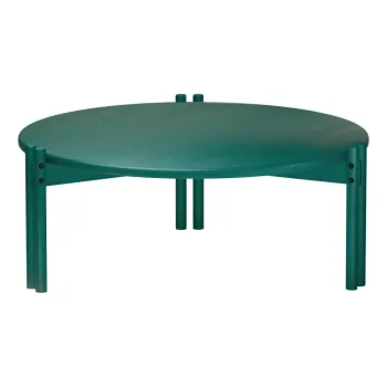 Masuta de cafea verde rotunda din lemn masiv de pin o 80 cm Sticks - Karup Design imagine