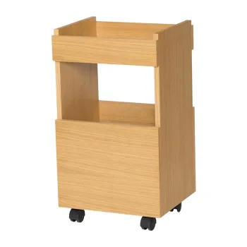 Masuta de servire cu roti cu aspect de lemn de stejar 35x40 cm Forma - Hubsch imagine