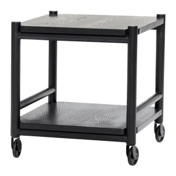 Masuta de servire cu roti din lemn de stejar 40x40 cm Norm - Hubsch imagine