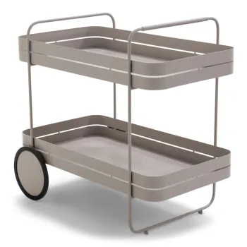 Masuta de servire cu roti din metal 74x42 cm Gin & Trolley - Spinder Design imagine